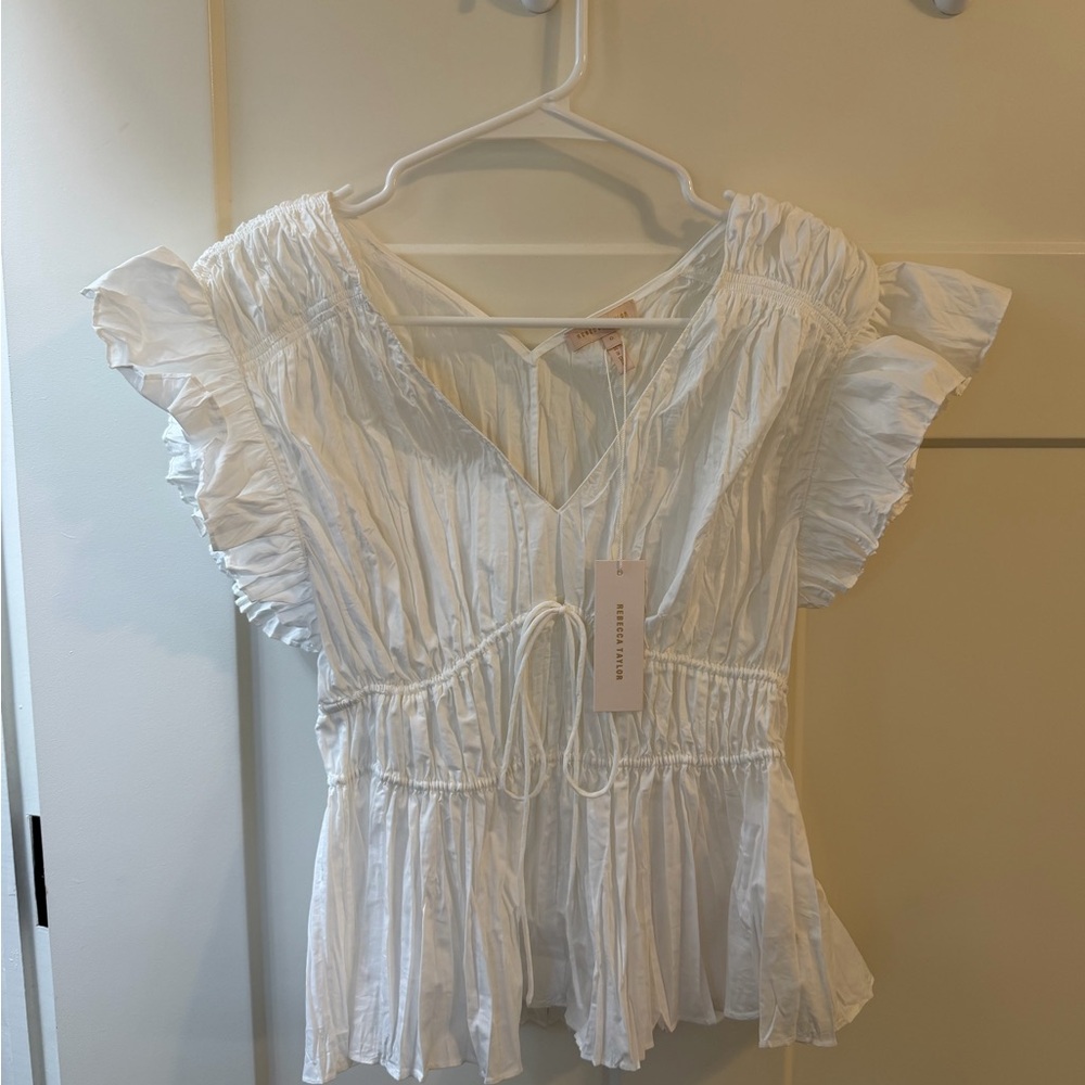 Rebecca Taylor Women's Sleeveless Broomstick Blouse - Picture 5 of 8